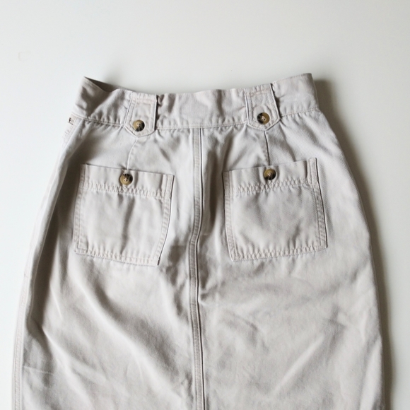 St John's Bay Cotton Canvas Long Pencil Skirt 6 - Picture 6 of 7